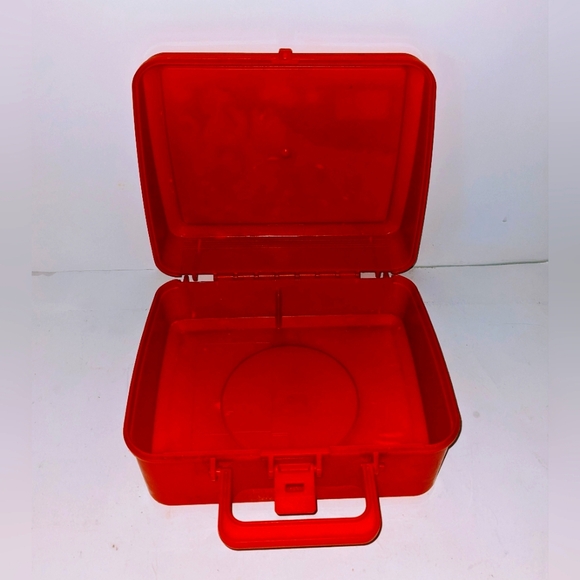 Winnie the Pooh & Friends Lunch Box & Thermos Plastic Red Eeyore Tigger - Picture 4 of 5